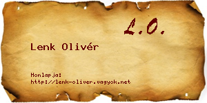 Lenk Olivér névjegykártya